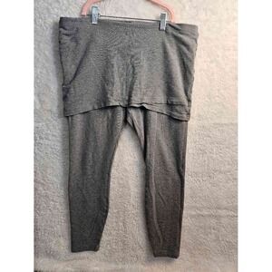 Cabi M'Leggings Gray Skirted Leggings Womens Sz L Stretch Balletcore Leisure#564